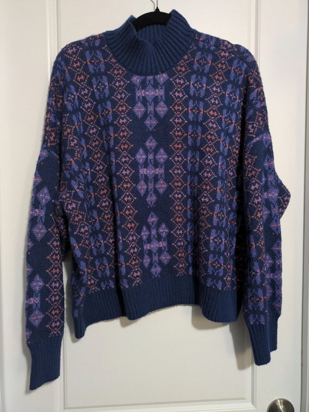 Lane Bryant Petite Cableknit Sweater Purple/Blue/Pink Plus Sized (US 22/24)